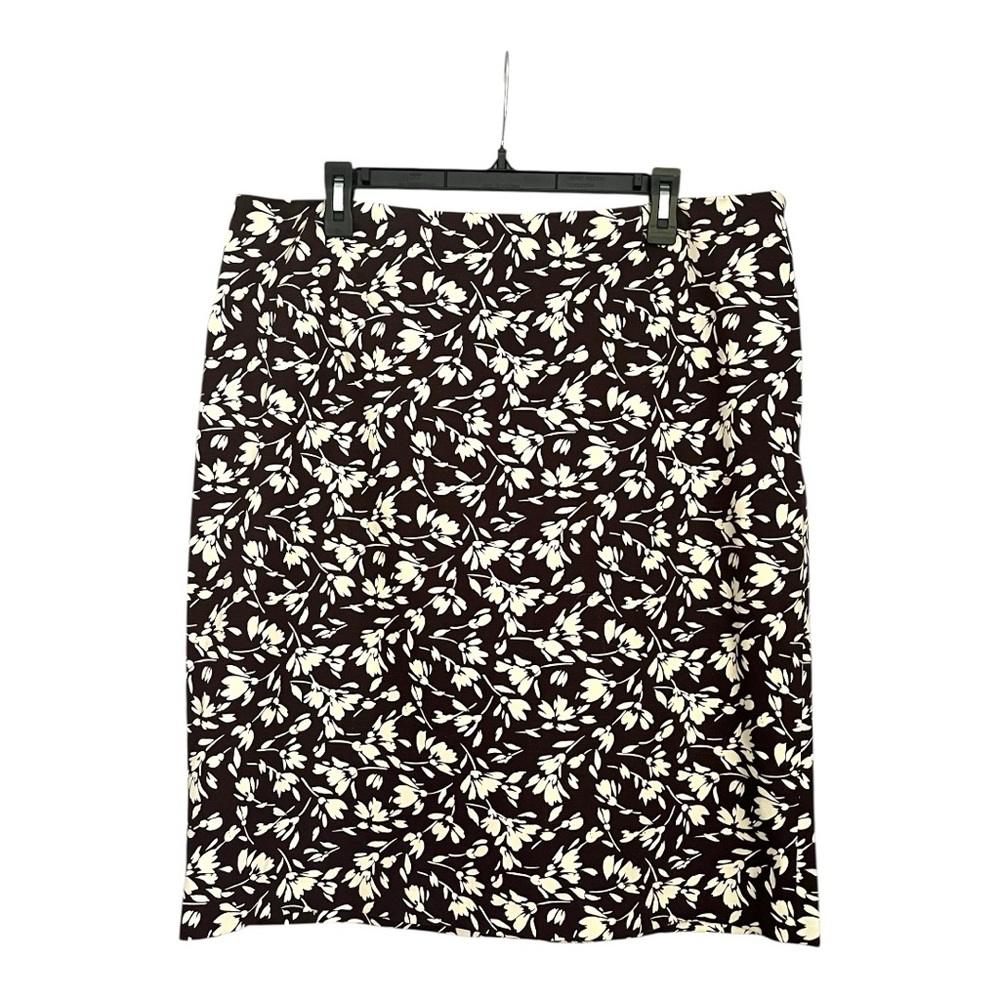 Lauren Ralph Lauren brown and cream floral patterned skirt